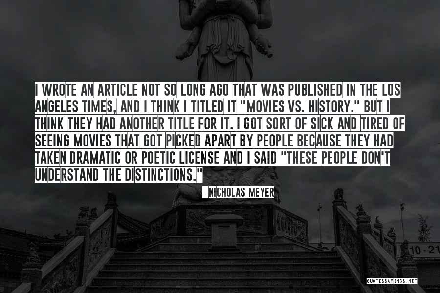 Understand It By And By Quotes By Nicholas Meyer