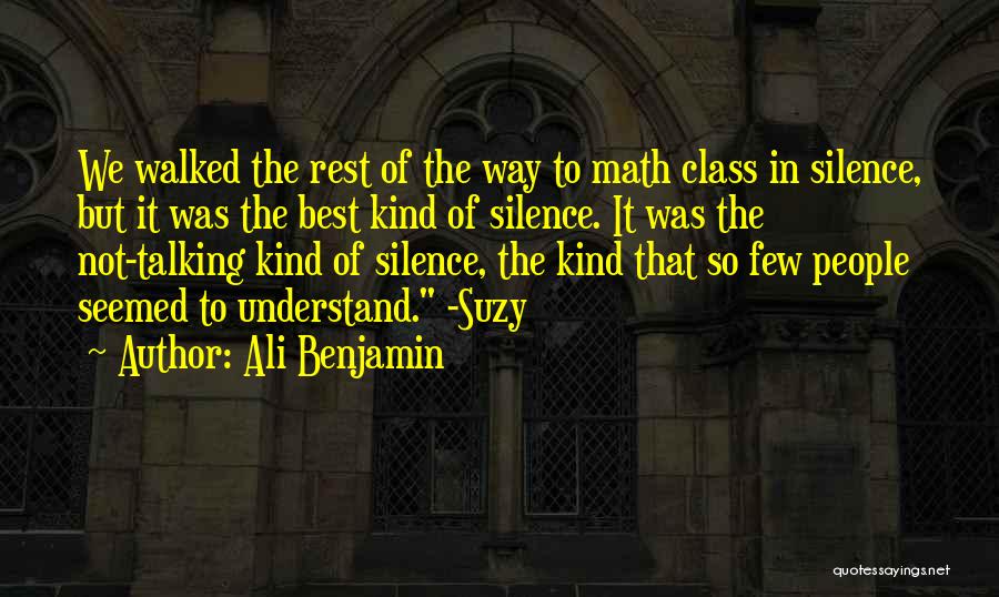 Understand The Silence Quotes By Ali Benjamin