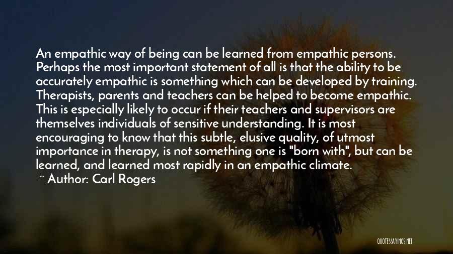 Understanding And Empathy Quotes By Carl Rogers