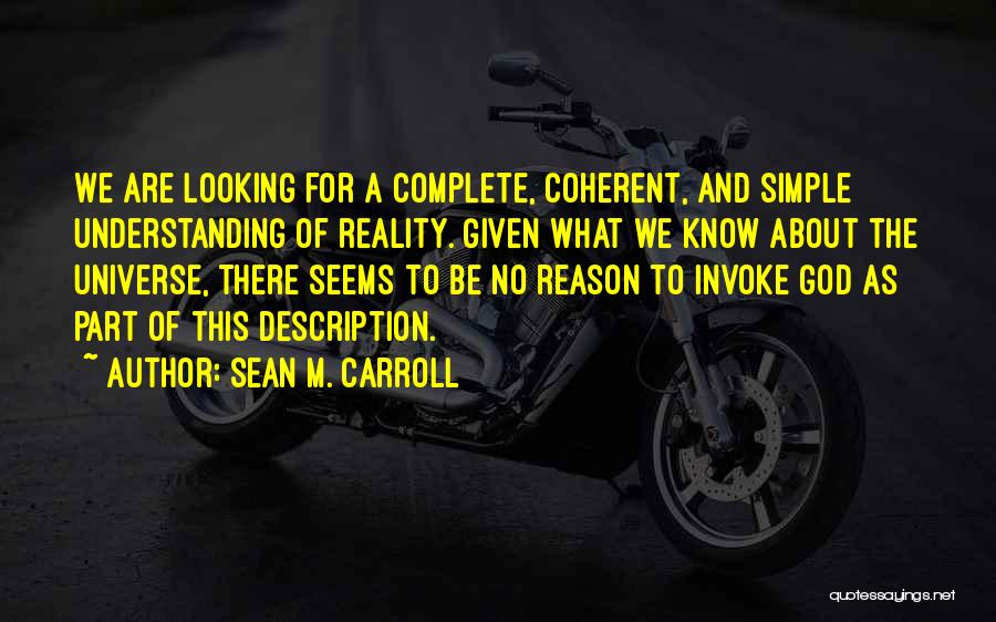 Understanding And Quotes By Sean M. Carroll