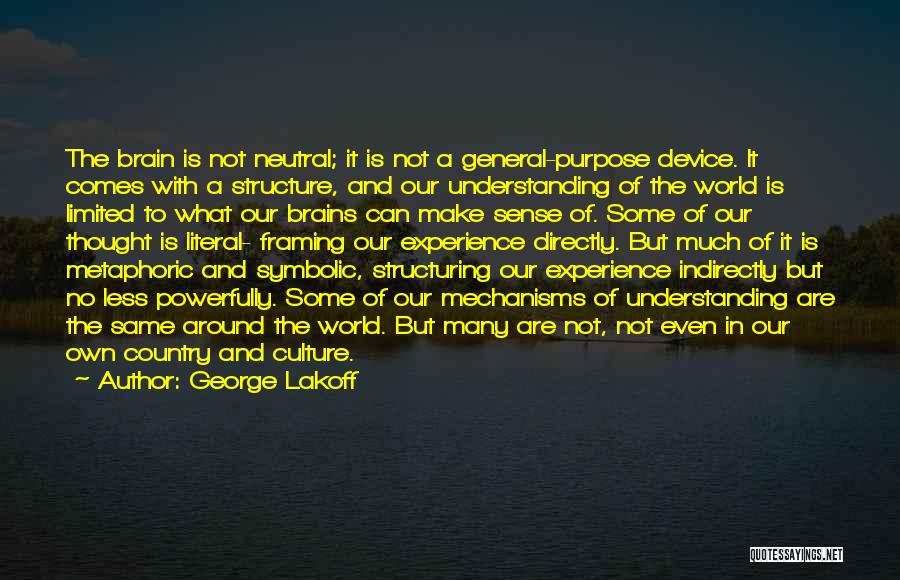 Understanding Culture Quotes By George Lakoff