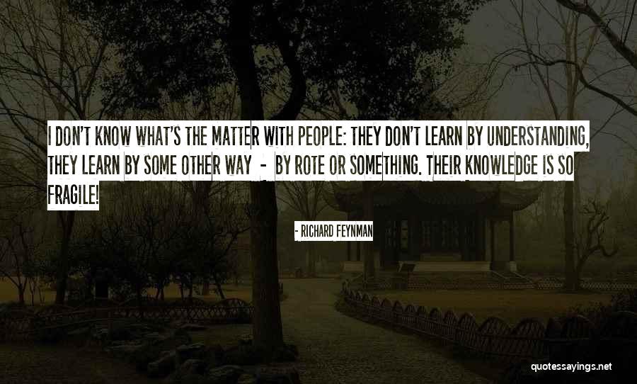 Understanding Knowledge Quotes By Richard Feynman
