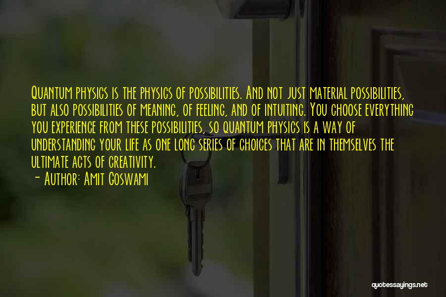 Understanding Quantum Physics Quotes By Amit Goswami