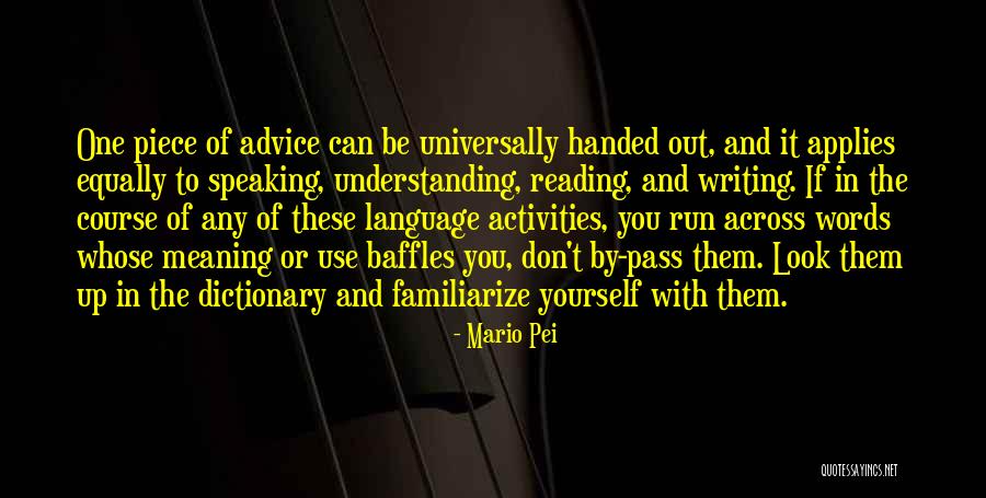 Understanding Reading Quotes By Mario Pei Understanding Reading Quotes By Mario Pei