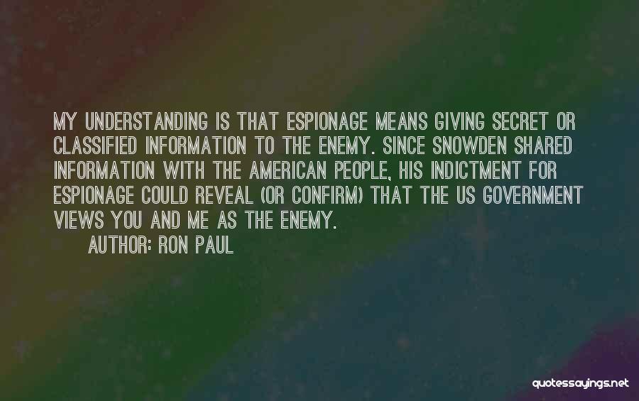 Understanding The Enemy Quotes By Ron Paul