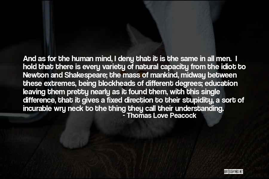 Understanding The Human Mind Quotes By Thomas Love Peacock