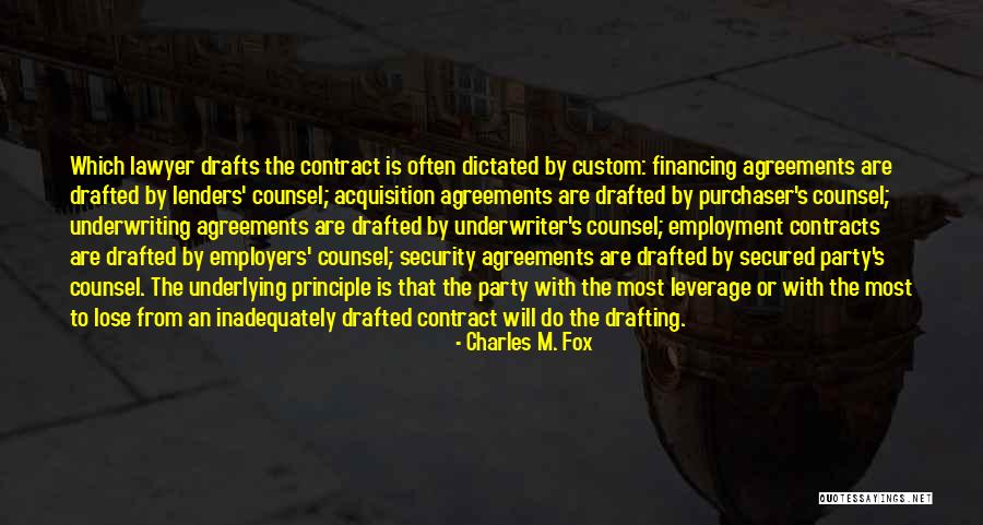 Underwriter Quotes By Charles M. Fox Underwriter Quotes By Charles M. Fox