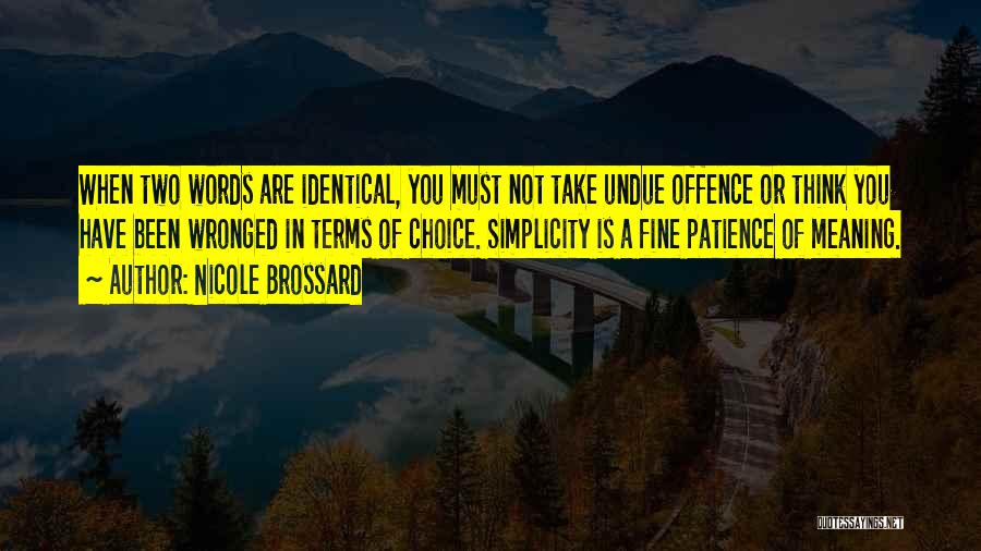 Undue Quotes By Nicole Brossard