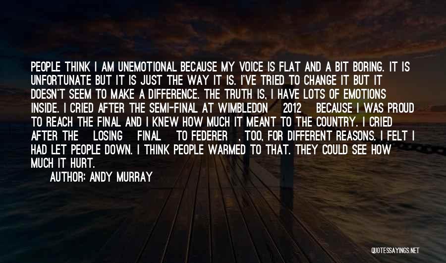 Unemotional Quotes By Andy Murray