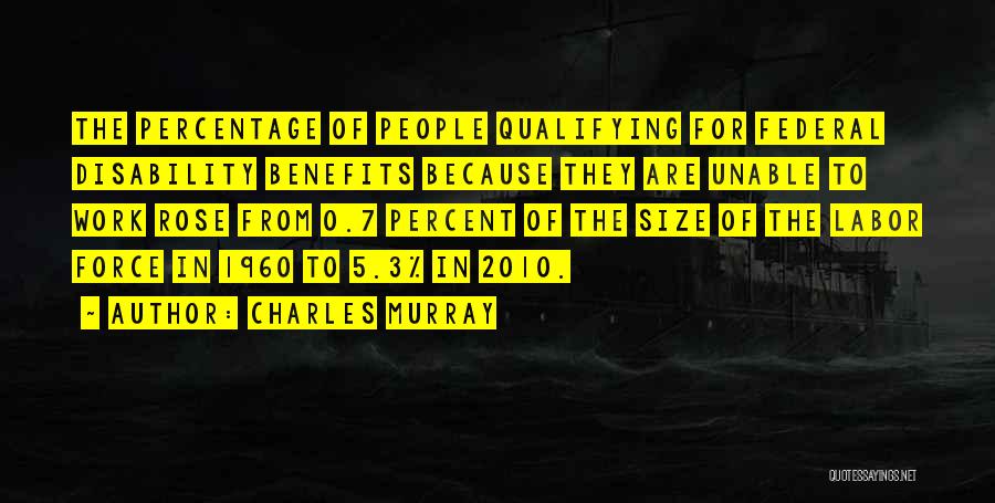 Unemployment Benefits Quotes By Charles Murray