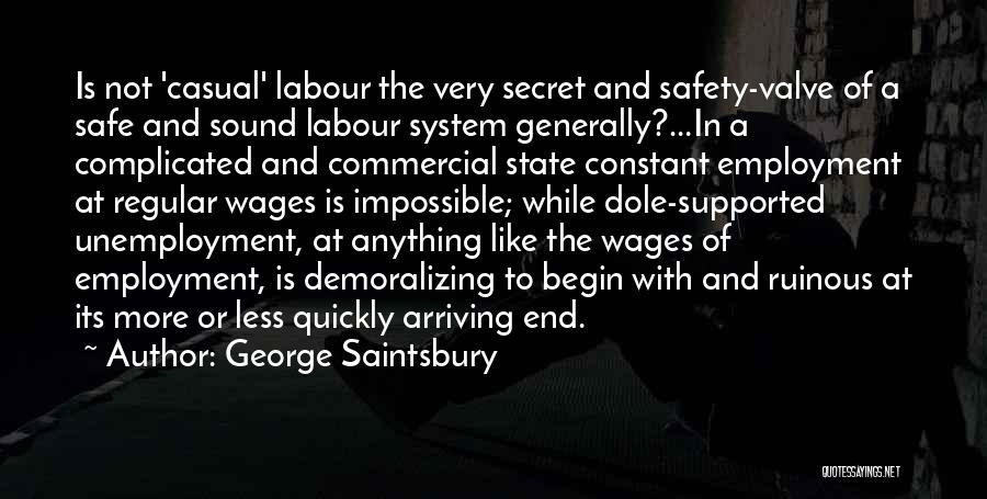 Unemployment Quotes By George Saintsbury