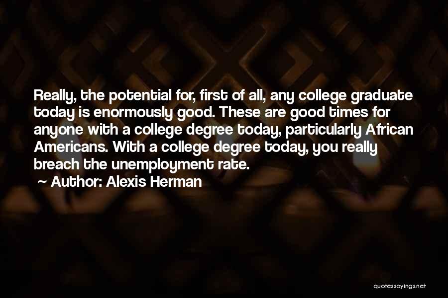 Unemployment Rate Quotes By Alexis Herman