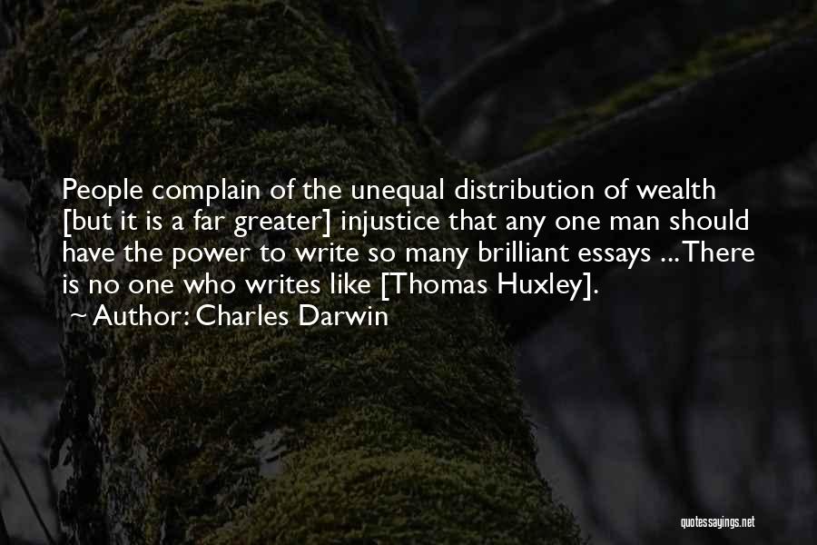 Unequal Distribution Of Wealth Quotes By Charles Darwin