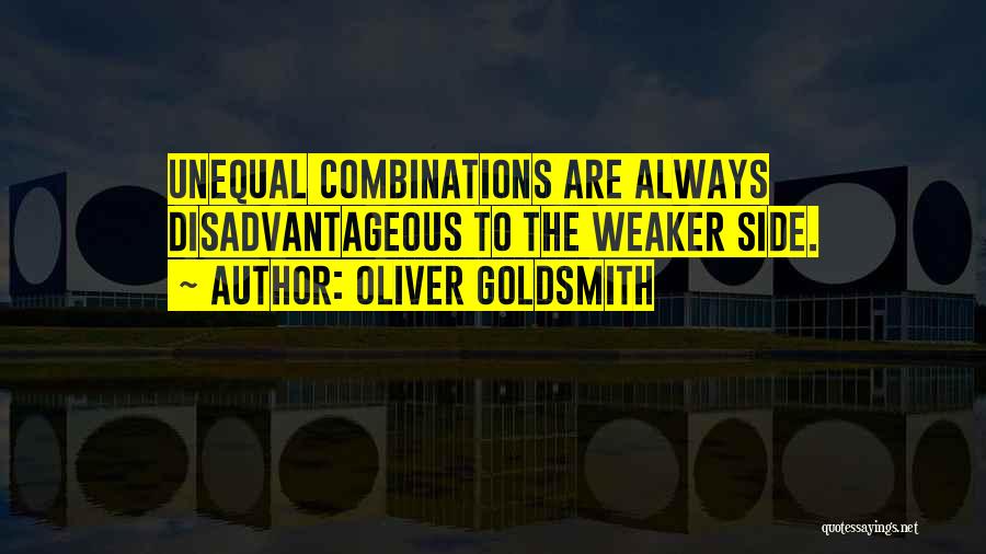 Unequal Quotes By Oliver Goldsmith