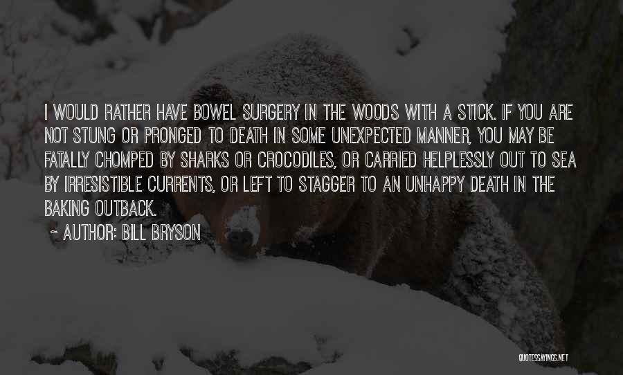 Unexpected Death Quotes By Bill Bryson