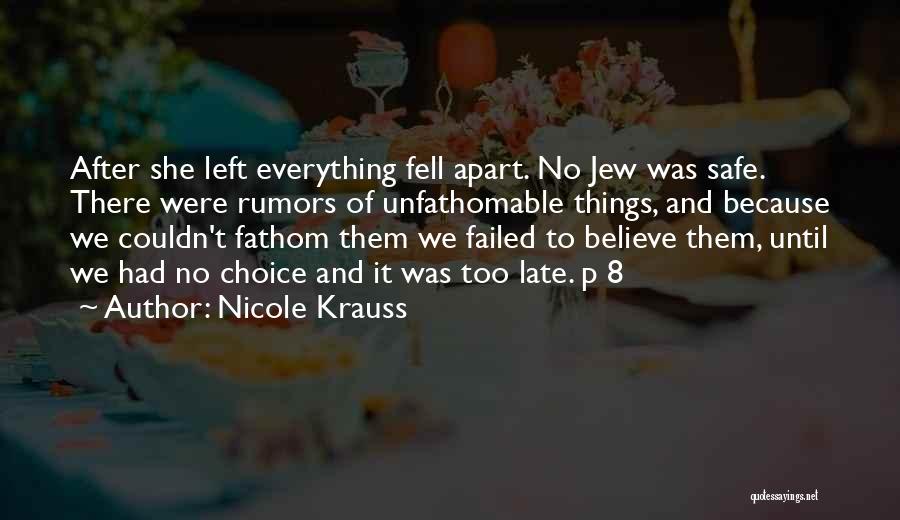 Unfathomable Quotes By Nicole Krauss