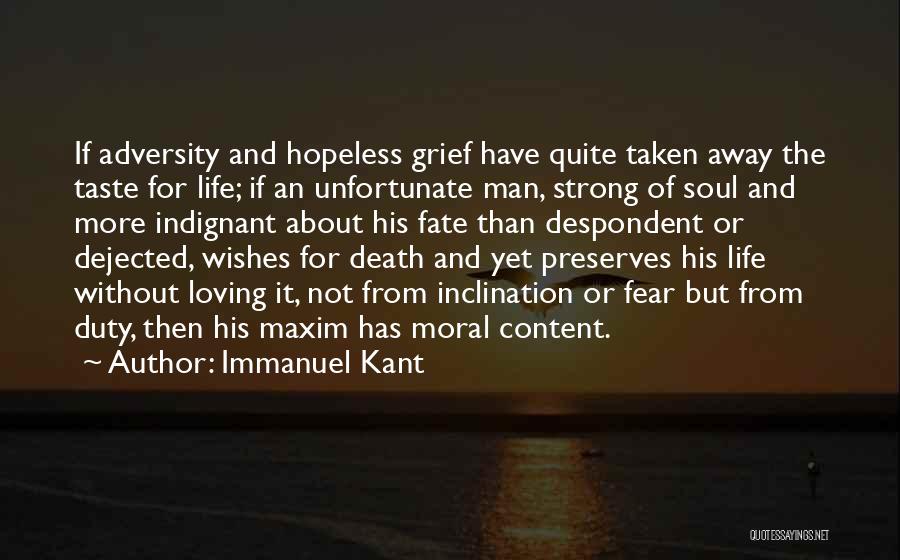 Unfortunate Death Quotes By Immanuel Kant