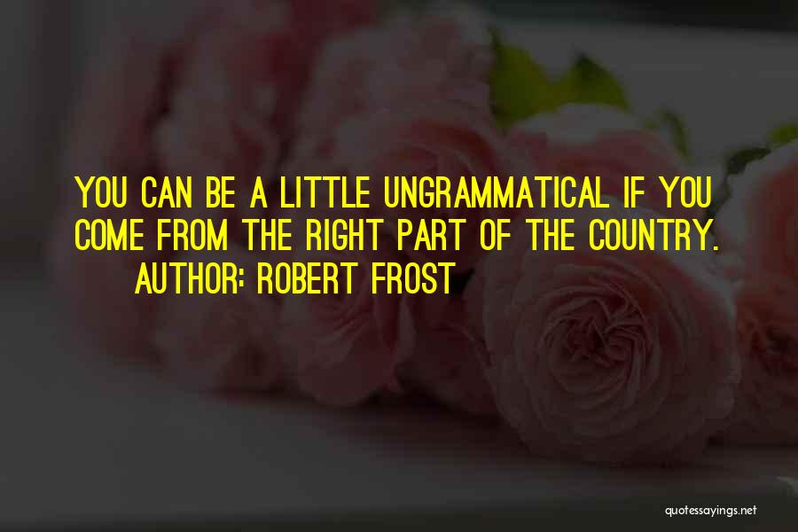 Ungrammatical Quotes By Robert Frost