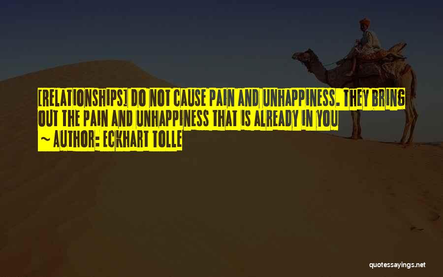 Unhappiness And Pain Quotes By Eckhart Tolle