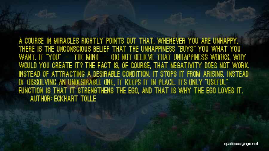 Unhappiness At Work Quotes By Eckhart Tolle