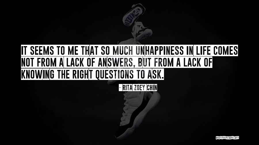 Unhappiness In Life Quotes By Rita Zoey Chin Unhappiness In Life Quotes By Rita Zoey Chin