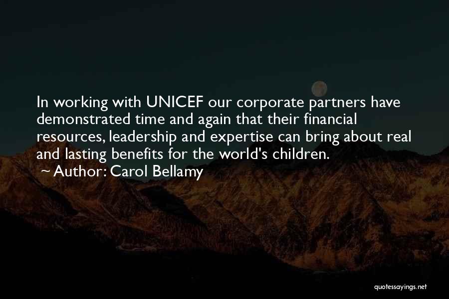 Unicef Quotes By Carol Bellamy