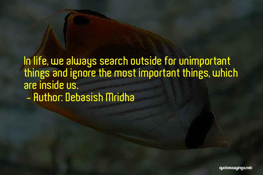 Unimportant Things Quotes By Debasish Mridha