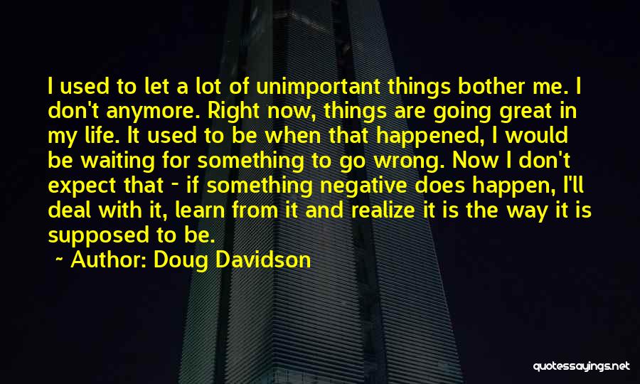 Unimportant Things Quotes By Doug Davidson