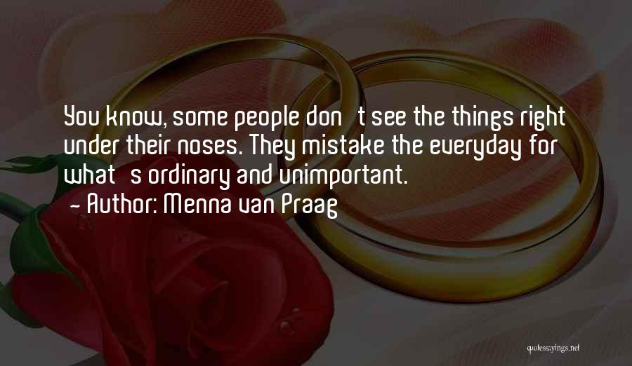 Unimportant Things Quotes By Menna Van Praag