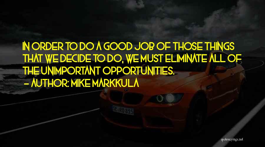 Unimportant Things Quotes By Mike Markkula
