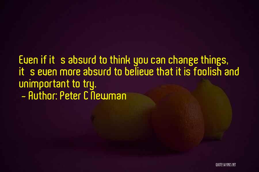 Unimportant Things Quotes By Peter C Newman
