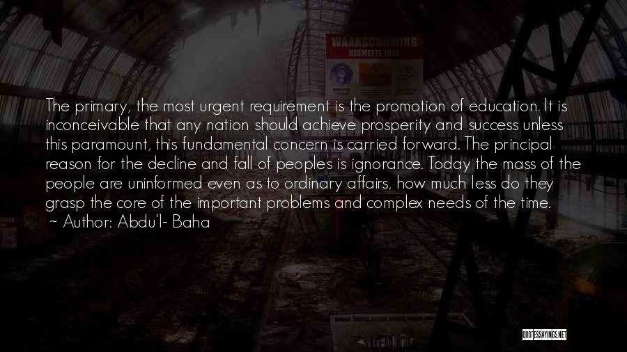 Uninformed Quotes By Abdu'l- Baha