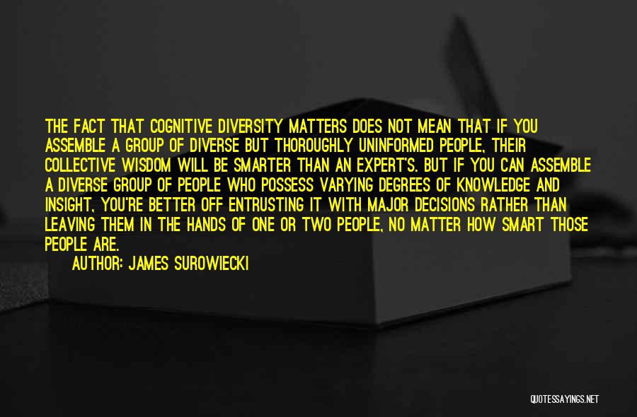 Uninformed Quotes By James Surowiecki