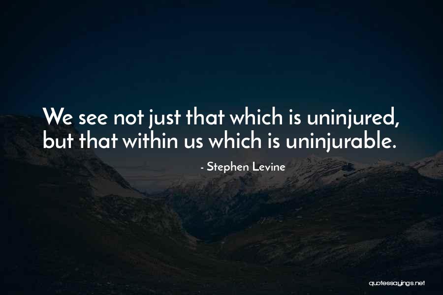 Uninjurable Quotes By Stephen Levine Uninjurable Quotes By Stephen Levine