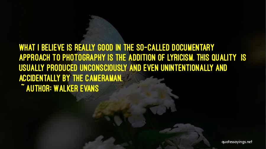 Unintentionally Quotes By Walker Evans