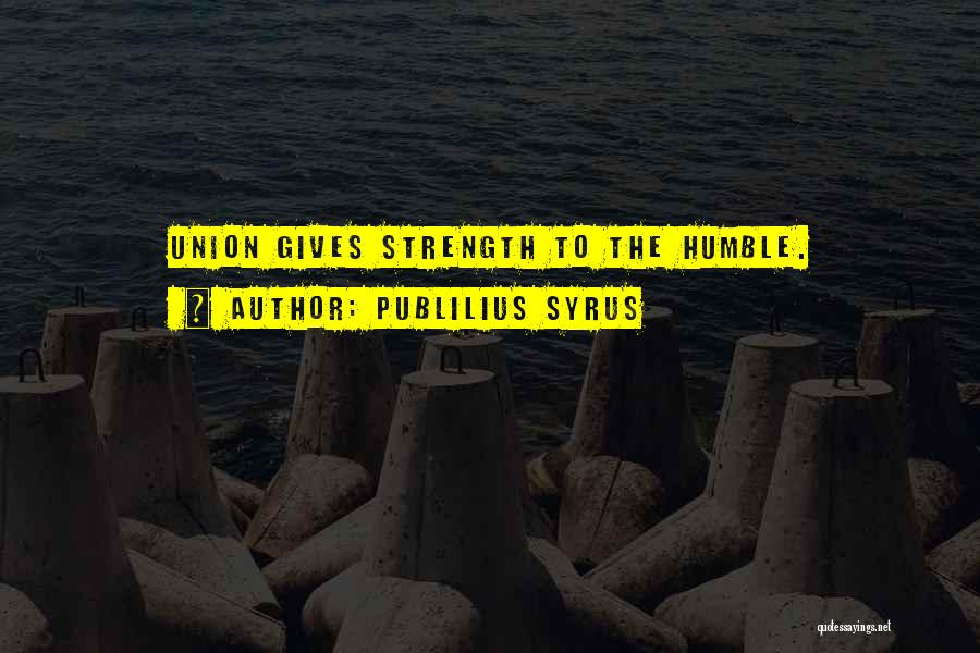 Union Is Strength Quotes By Publilius Syrus