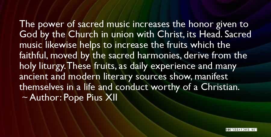 Union With Christ Quotes By Pope Pius XII