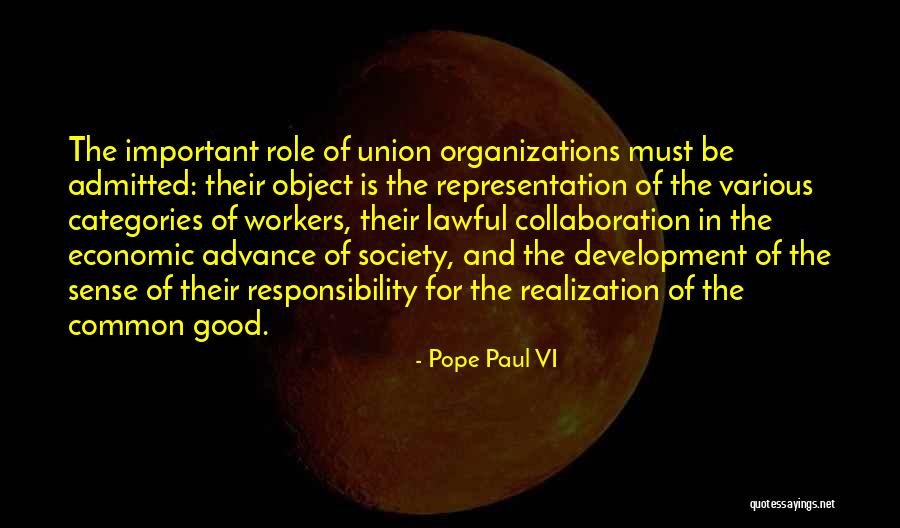 Union Workers Quotes By Pope Paul VI