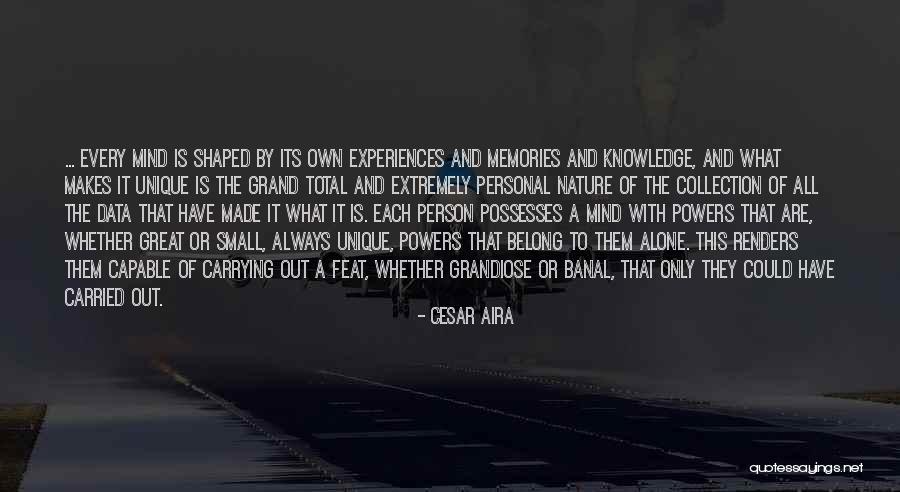 Unique Experiences Quotes By Cesar Aira Unique Experiences Quotes By Cesar Aira