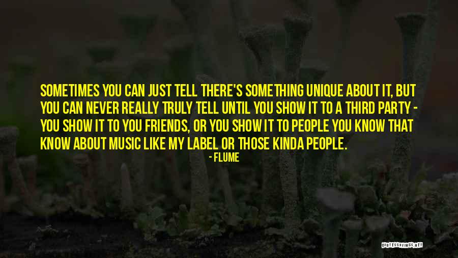 Unique Friends Quotes By Flume Unique Friends Quotes By Flume