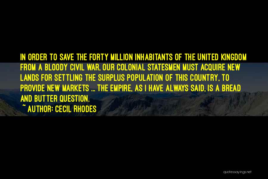 United Kingdom Quotes By Cecil Rhodes