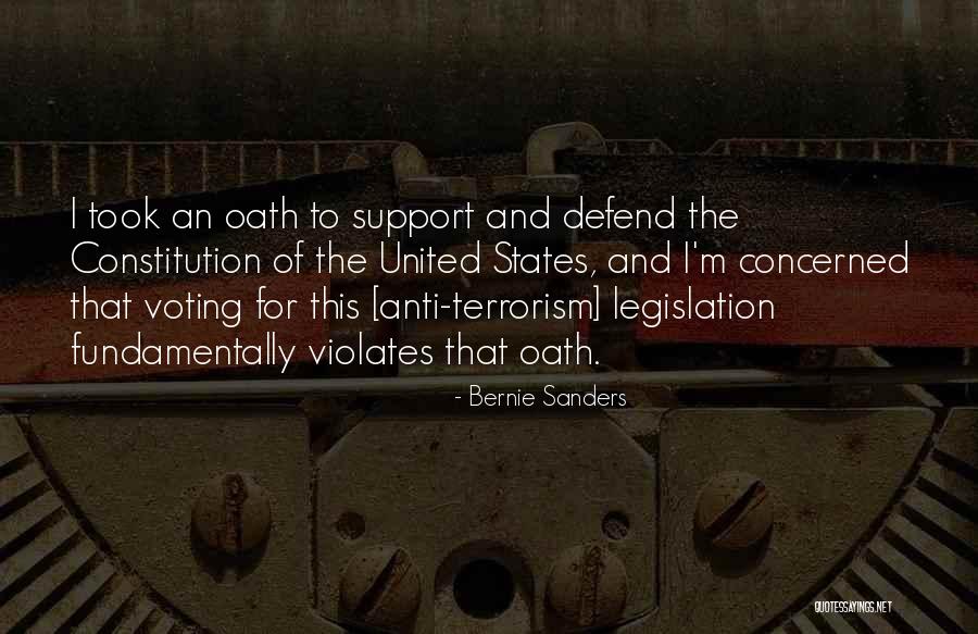 United States Constitution Quotes By Bernie Sanders