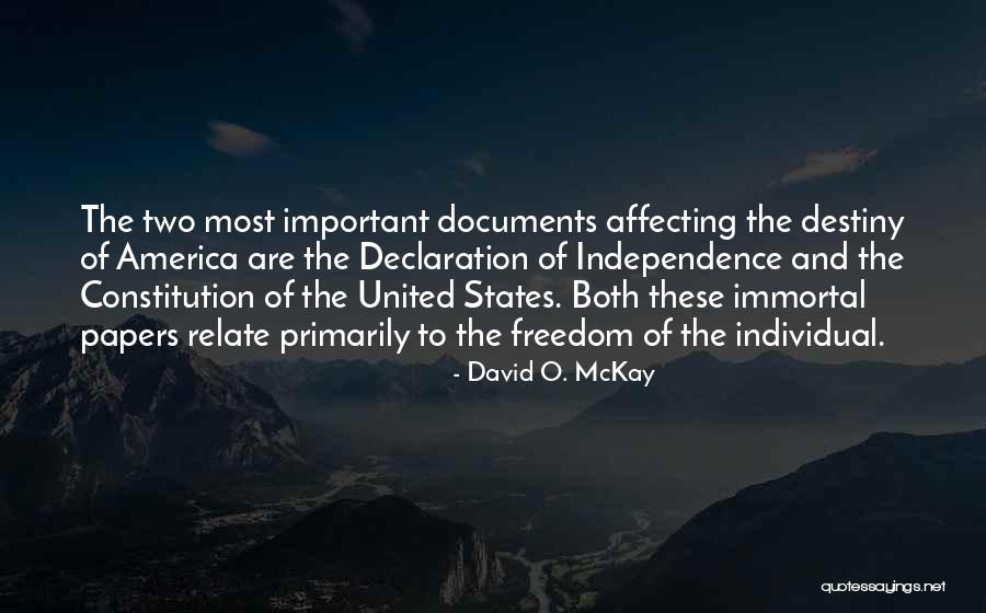 United States Constitution Quotes By David O. McKay