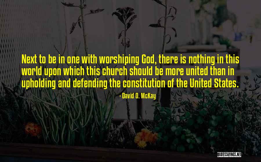 United States Constitution Quotes By David O. McKay