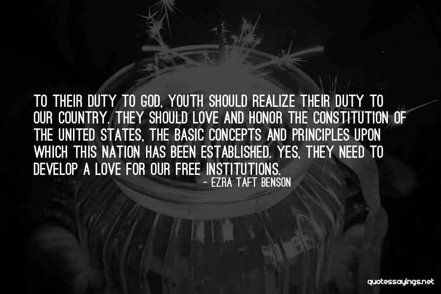 United States Constitution Quotes By Ezra Taft Benson