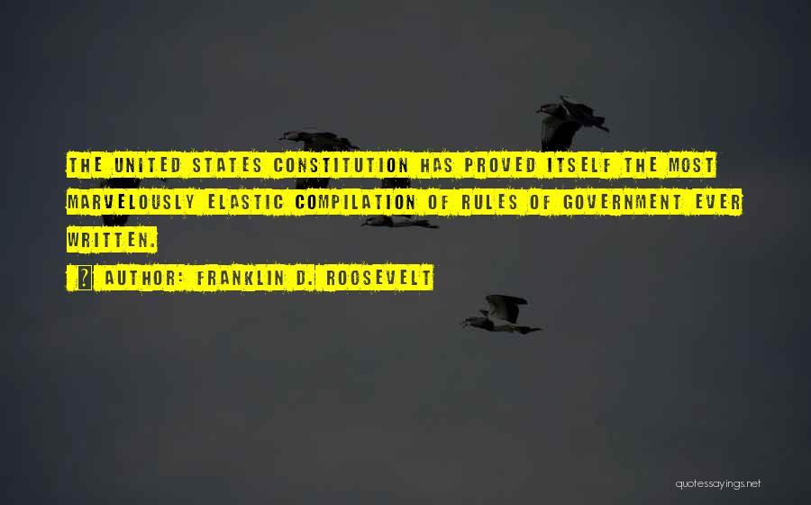 United States Constitution Quotes By Franklin D. Roosevelt