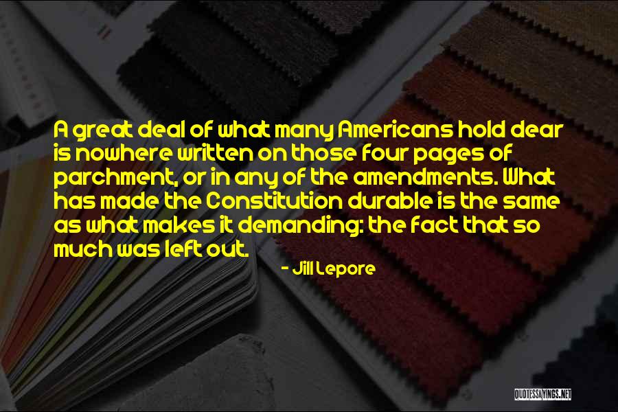 United States Constitution Quotes By Jill Lepore