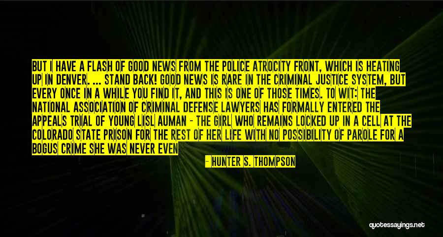 United States Justice System Quotes By Hunter S. Thompson