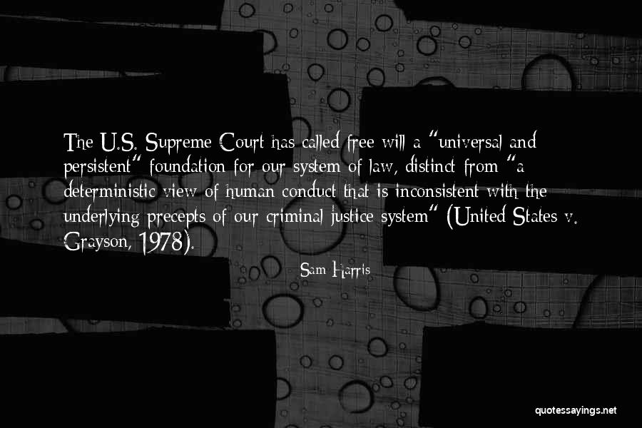 United States Justice System Quotes By Sam Harris