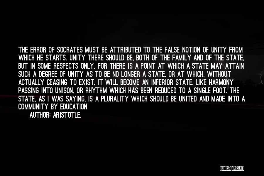 Unity And Community Quotes By Aristotle.